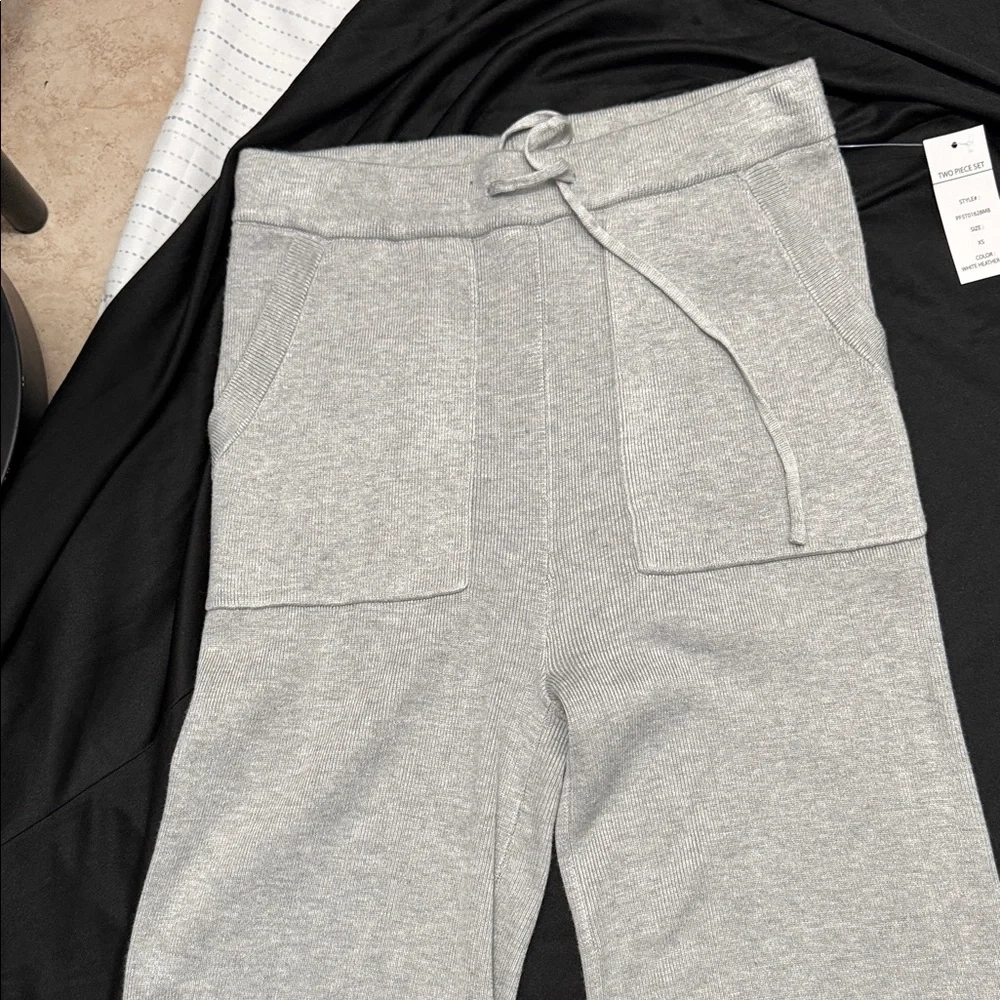 Pink Rose Gray Pantsuit Set XS and fits S too - Picture 2 of 8